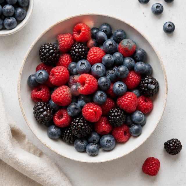 Blueberries and walnuts
