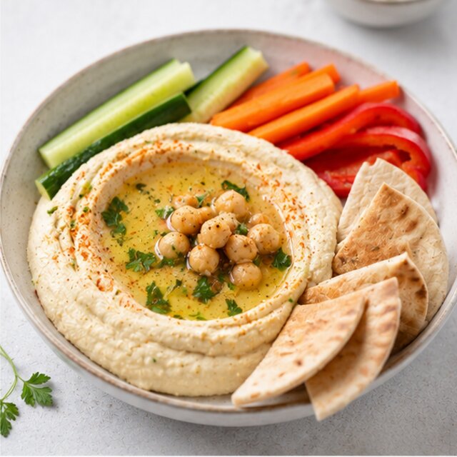 Carrots and hummus