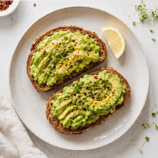Crispbread with avocado and tomato